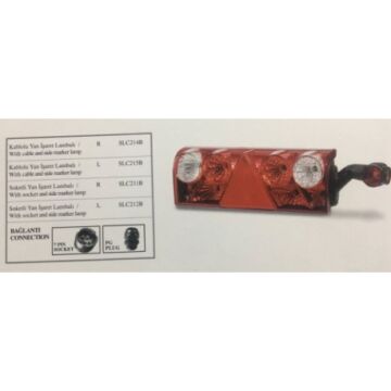 ÇERKEZ-SLC-212B 212B NEW MEGA UÇ İŞARETLİ LAMBALI SOKETLİ STOP SOL BOYNUZLU