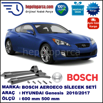 HYUNDAI Genesis Coupe [DK] 11.2010-..., 600 / 500 mm. BOSCH AEROECO Aparatlı Muz Silecek