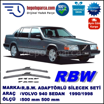 VOLVO 940  09.1990-10.1998, 500 / 500 mm.  RBW  ADAPTÖRLÜ MUZ SİLECEK SETİ