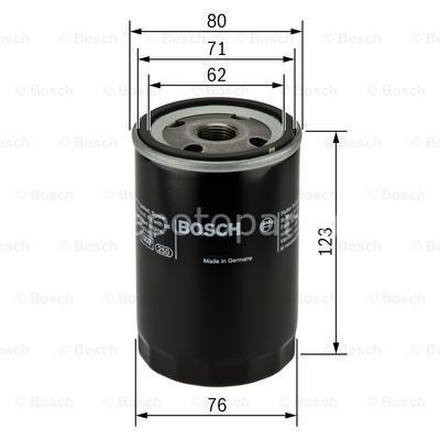 VW (VOLKSWAGEN) Jetta 1.6 01.1984 - 07.1991 BOSCH YAĞ FİLTRESİ