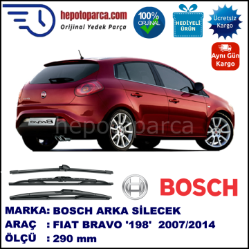 FIAT Bravo [198] 290 mm 03.2007-... BOSCH Arka Silecek