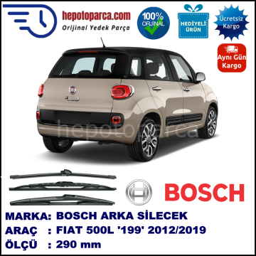 FIAT 500L [199..] 290 mm 09.2012-... BOSCH Arka Silecek