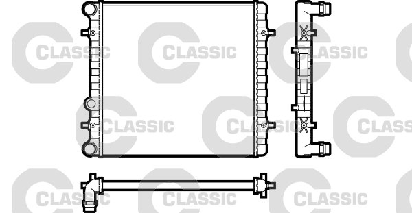 231606 CLASSIC-RADYATÖR VW GOLF IV(CLASSIC 731378) 1J0121253AD