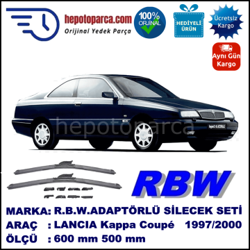 LANCIA Kappa Coupé [838] 04.1997-06.2000, 600 / 500 mm.  RBW  ADAPTÖRLÜ MUZ SİLECEK SETİ