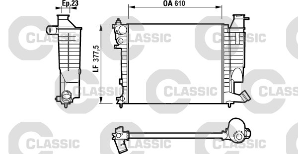 232535 CLASSIC-RADYATÖR PEUGEOT 306 II (CLASSIC 732535) 133045 1330-45