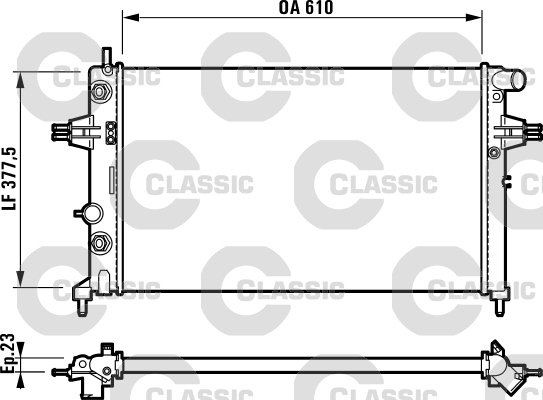 232549 CLASSIC-RADYATÖR OPEL ASTRA II (CLASSIC 732549) 1300196 1300214