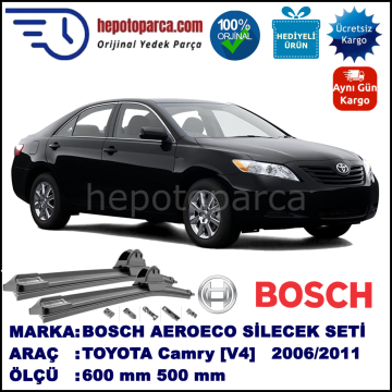 TOYOTA Camry [V4] 01.2006-..., 600 / 500 mm. BOSCH AEROECO Aparatlı Muz Silecek