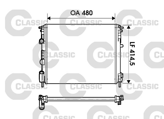 232621 CLASSIC-RADYATÖR RENAULT CLIO II (CLASSIC 732621) 7700428082