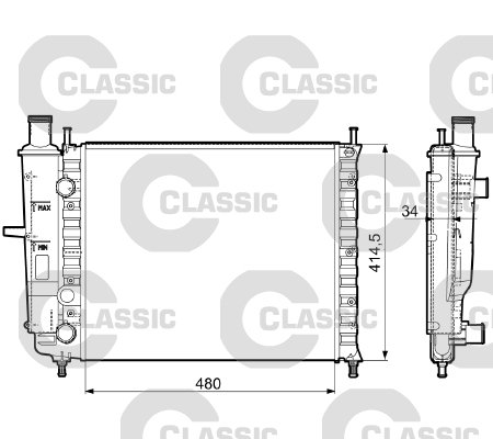 232788 CLASSIC-RADYATÖR FIAT MAREA/BRAVO/BRAVA (CLASSIC 732788) 46534995,