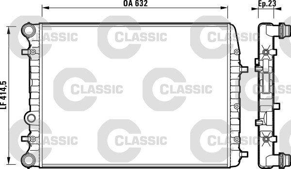 232862 CLASSIC-RADYATÖR VW POLO (CLASSIC 732862) 6Q0121253Q