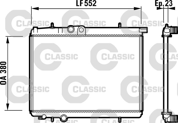 232886 CLASSIC-RADYATÖR PEUGEOT 206 (CLASSIC 732886) 133038 1330-38