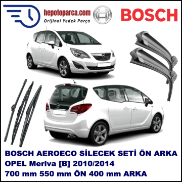 OPEL Meriva [B] 04,2010-,,, Bosch Aeroeco Ön ve Arka Silecek Takımı