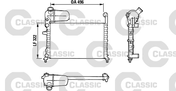 311070 CLASSIC-RADYATÖR FIAT TEMPRA (CLASSIC 811070) 7632018 7666079