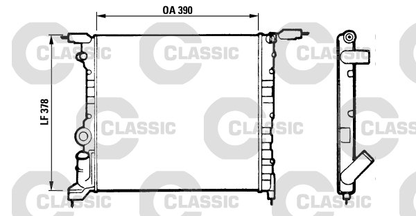 316657 CLASSIC-RADYATÖR RENAULT CLIO 1.4 RN/RT (CLASSIC 816657) 7700784040