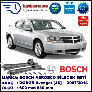 DODGE Avenger [JS] 09.2007-..., 600 / 530 mm. BOSCH AEROECO Aparatlı Muz Silecek