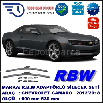 CHEVROLET Camaro  09.2011-..., 600 / 530 mm.  RBW  ADAPTÖRLÜ MUZ SİLECEK SETİ