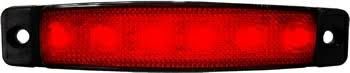 SBD12R6 12V 6 LEDLİ KIRMIZI DİKDÖRTGEN Dizayn Side 30580002
