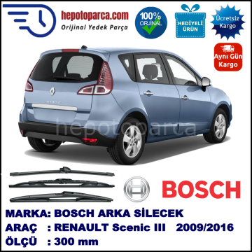 RENAULT Scenic III [J95] 300 mm 05.2009-... BOSCH Arka Silecek