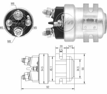 ZM 403   MARŞ OTOMATİĞİ 12V UNİVERSAL TİP 200 AMPER