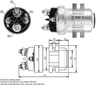 ZM 404   MARŞ OTOMATİĞİ 24V UNİVERSAL TİP 200 AMPER