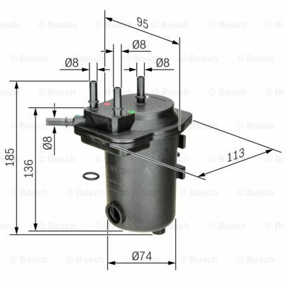 Dizel FiltreRENAULT Megane II; Scenic II; Grand Scenic II; Megane II Grandtour REN 8200400418; REN 7701