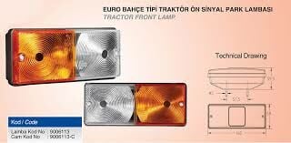 ÇERAY 9006113 EURO TRAKTÖR ÖN SİNYAL PARK LAMBASI