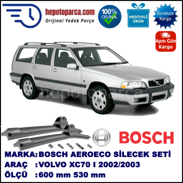 VOLVO XC70 I  08.2002-07.2003, 600 / 530 mm. BOSCH AEROECO Aparatlı Muz Silecek