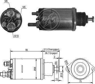 ZM 805   MARŞ OTOMATİĞİ 12V DELCO 28MT FORKLİFT İŞ MAKİNASI 10457055 10478614