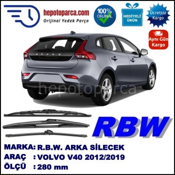VOLVO V40 II  280 mm 08.2012-... BOSCH Arka Silecek