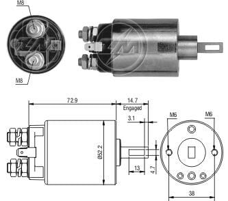 ZM 584   MARŞ OTOMATİĞİ 12V HONDA ACCORD 2114-47501