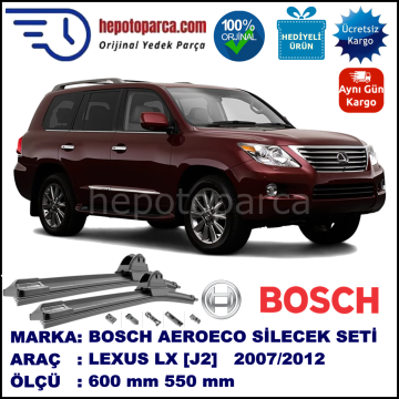 LEXUS LX [J2] 11.2007-01.2012, 600 / 550 mm. BOSCH AEROECO Aparatlı Muz Silecek
