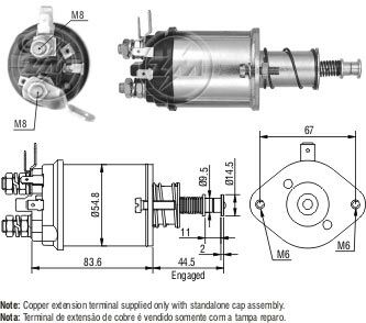 ZM 614   MARŞ OTOMATİĞİ 12V BEDFORD 3,5 TON TM 30  MF KULAKLI 76925