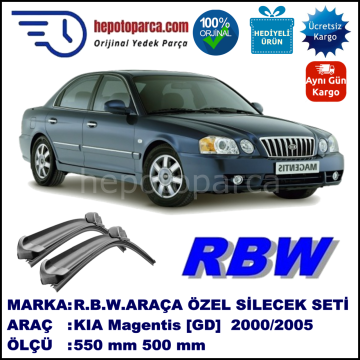 KIA Magentis [GD] 09.00-12.05 550 / 500 mm. RBW Muz Silecek Seti  2'li Takım. U Kanca Uyumludur.