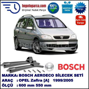 OPEL Zafira [A] 03.1999-07.2005, 600 / 550 mm. BOSCH AEROECO Aparatlı Muz Silecek