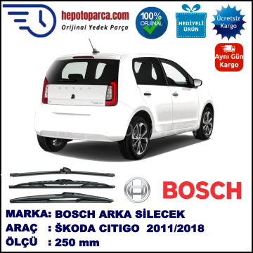 SKODA Citigo  250 mm 10.2011-... BOSCH Arka Silecek