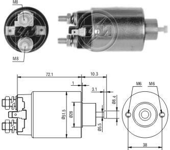 ZM 697    MARŞ OTOMATİĞİ 12V L300 HYUNDAI ACCENT MITSUBISHI M371X62171