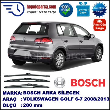 VW Golf VI [5K1] 280 mm 10.2008-... BOSCH Arka Silecek