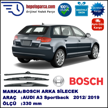 AUDI A3 Sportback [8VA] 330 mm 09.2012-... BOSCH Arka Silecek