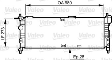 732032 RADYATÖR OPEL CORSA B,COMBO 1.0I 12V 1300152 52459323
