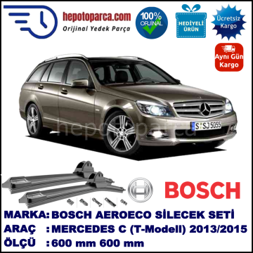 MERCEDES-BENZ Serie C (T-Modell) [204] 03.2013-..., 600 / 600 mm. BOSCH AEROECO Aparatlı Muz Silecek