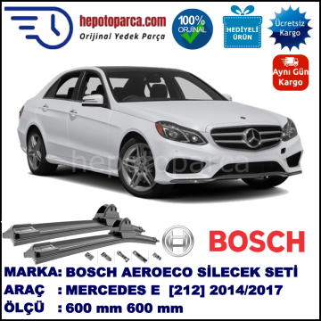MERCEDES-BENZ Serie E [212] 03.2014-..., 600 / 600 mm. BOSCH AEROECO Aparatlı Muz Silecek
