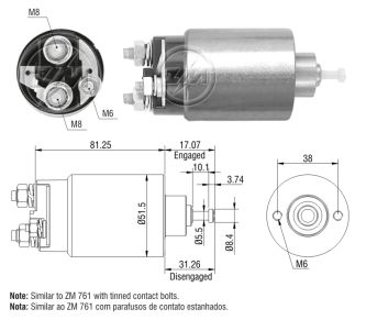 ZM 761    MARŞ OTOMATİĞİ 12V FOCUS DİZEL CİVATALI  FORD CONNECT TRANSİT F3RZ-11390-A