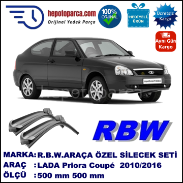LADA Priora Coupé  01.10-... 500 / 500 mm. RBW Muz Silecek Seti  2'li Takım. U Kanca Uyumludur.