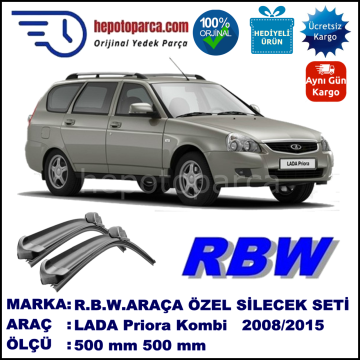 LADA Priora Kombi  01.08-... 500 / 500 mm. RBW Muz Silecek Seti  2'li Takım. U Kanca Uyumludur.