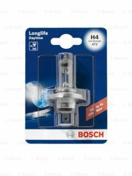 Ampul - Longlife Daytime - 12 V - H4 - 60/55 W - P P43t Seffaf Tekli Paket