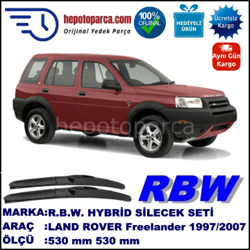 LAND ROVER  Freelander I [LN] 09.97-03.07 530 / 530 mm. RBW Hybrid Silecek Seti. U Kanca Uyumlu Hibrit