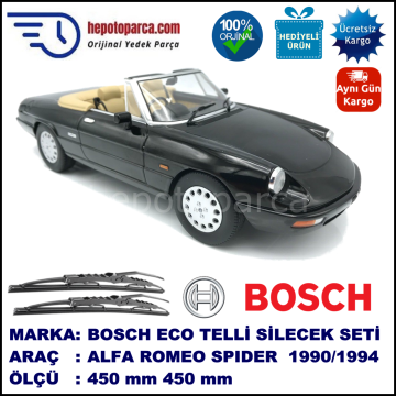 ALFA ROMEO Spider [115] 01.90-12.94 450 / 450 mm. BOSCH ECO Telli Silecek 2'li Takım