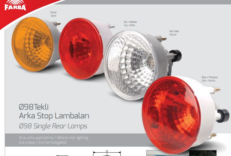 13281  12/ 24V AMPULSÜZ SİS ASK 98  OTOKAR 12FOO35506AA 13804F A0005441904 14073F