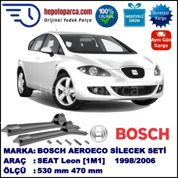 SEAT Leon [1M1] 10.1998-06.2006, 530 / 470 mm. BOSCH AEROECO Aparatlı Muz Silecek