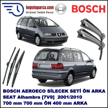 SEAT Alhambra [7V9] 07,2001-03,2010 Bosch Aeroeco Ön ve Arka Silecek Takımı